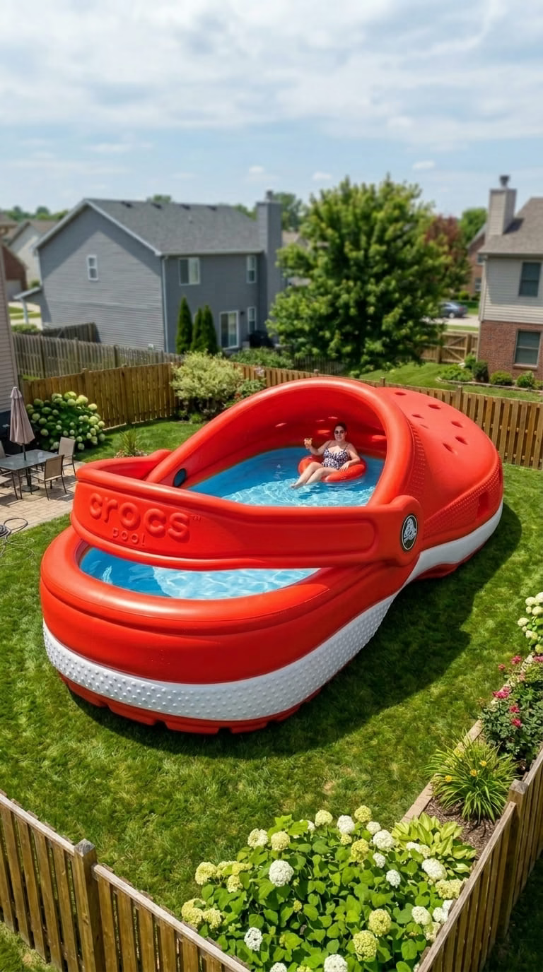 Dive Into the Clog: The Hilarious Majesty of the Giant Inflatable Crocs Pool