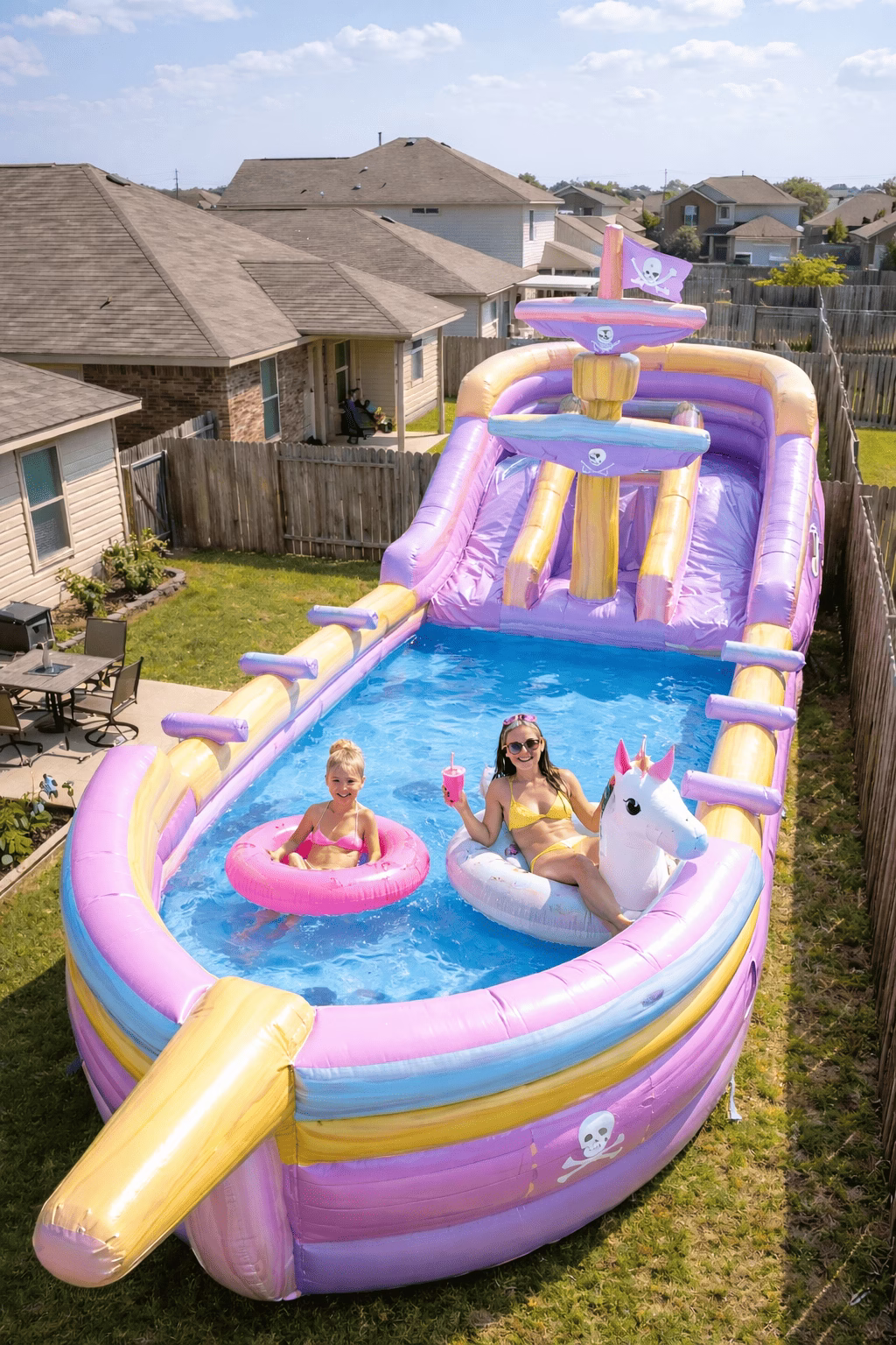 Hoist the Colors: Conquering Summer with the Giant Inflatable Pirate Ship Pool