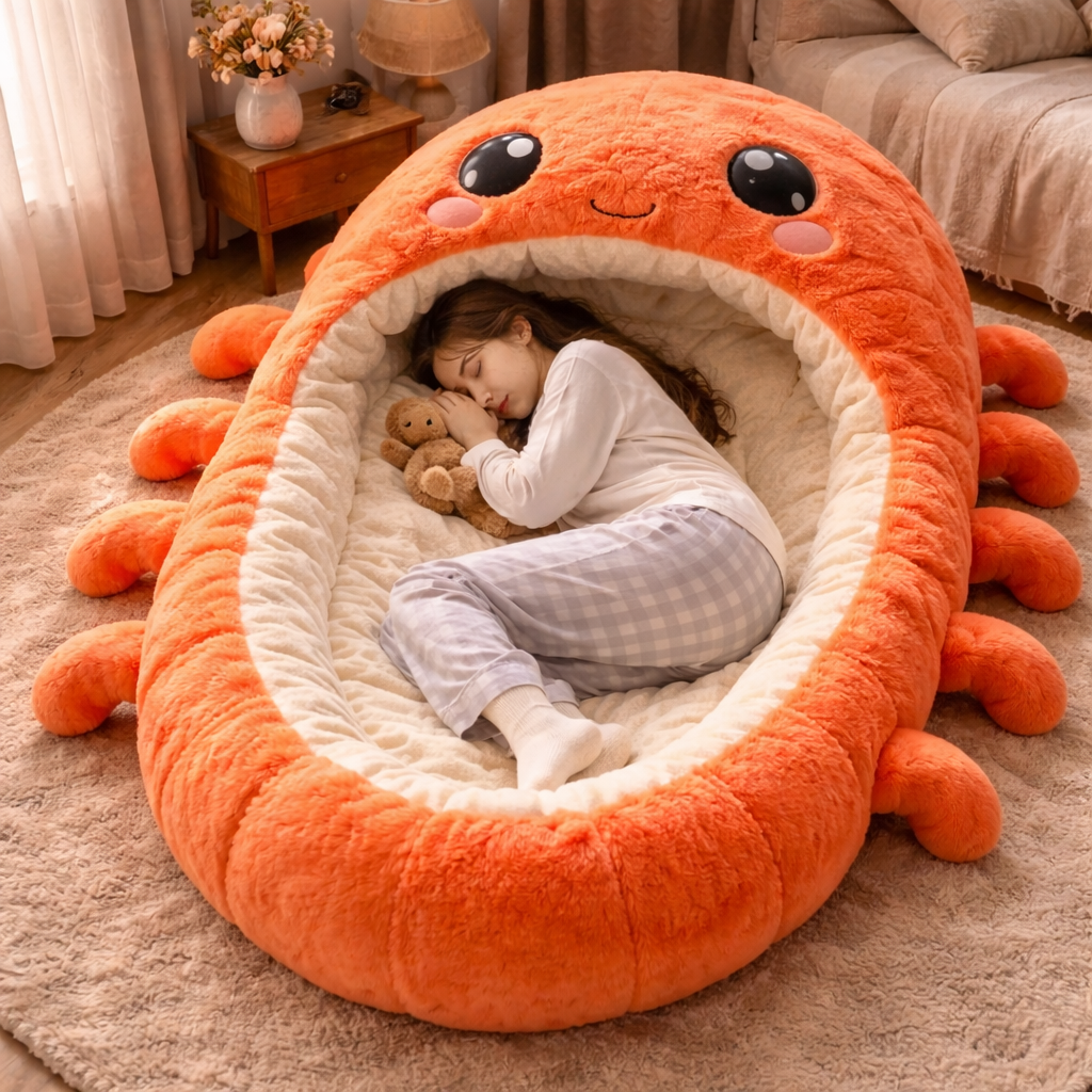 2. The Smiling Head (The Built-In Pillow & Sensory Shield)