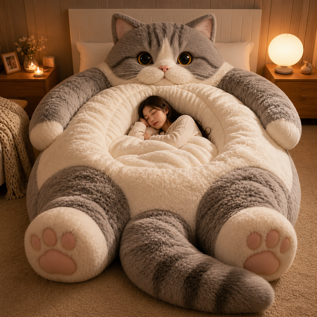 Swallowed by Comfort: Surviving the Giant Cat Sleeping Bag