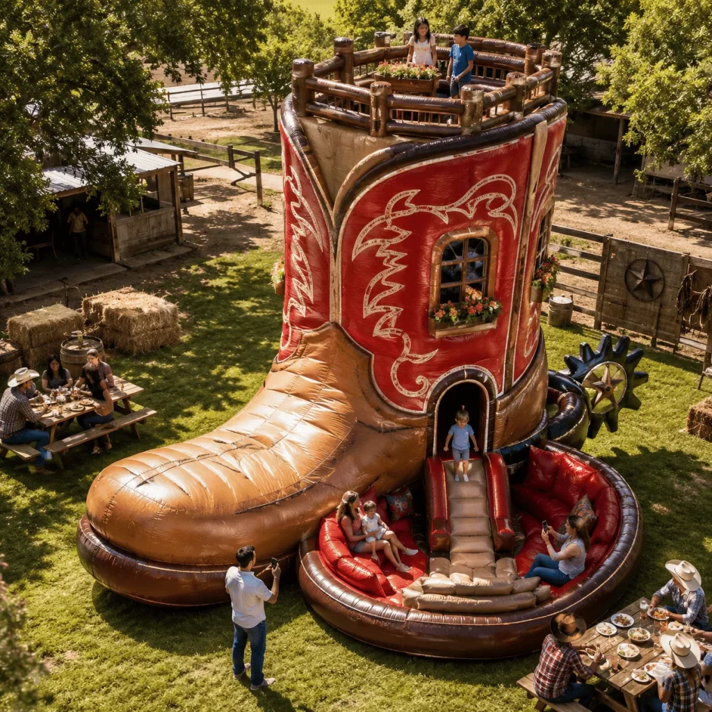 Choosing and Setting Up Your Own Giant Inflatable Shoe House